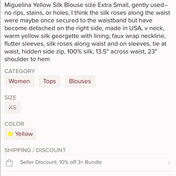 Miguelina Silk Top - Picture 5 of 7